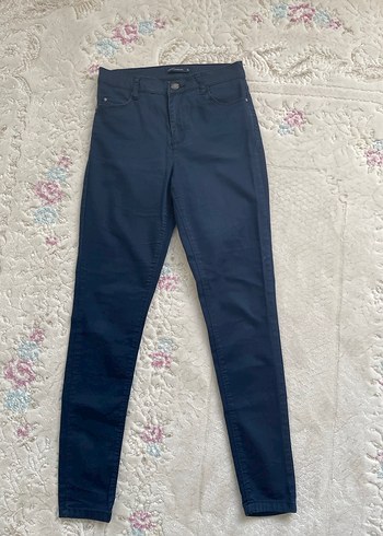 Kadın Mavi Denim Rahat Kesim Pantolon - Görsel 3