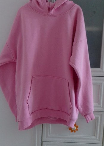 m Beden Pembe Kadın Kapüşonlu Sweatshirt
