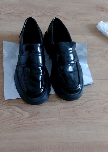 Zara kadın loafer kalın tabanlı ayakkabı
