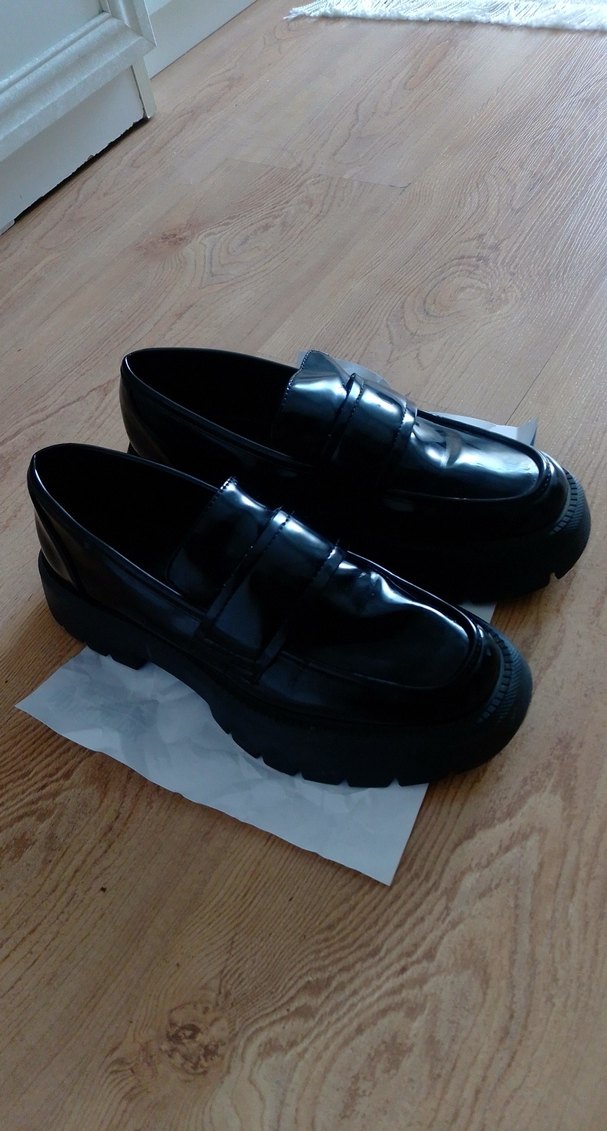 Zara kadın loafer kalın tabanlı ayakkabı - Görsel 4