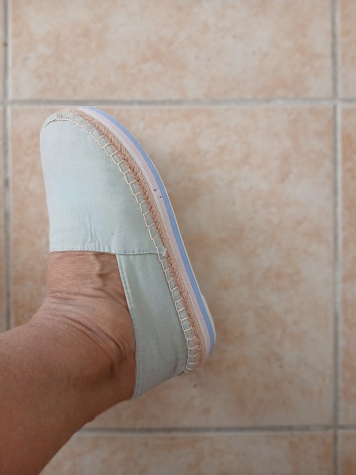 Bej Keten Dolgu Topuklu Kadın Espadril - Görsel 3