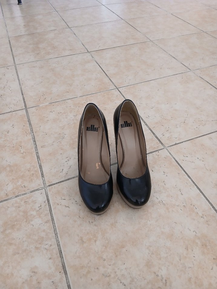 Klasik Siyah Kadın yüksek topuklu Ayakkabı - Görsel 5