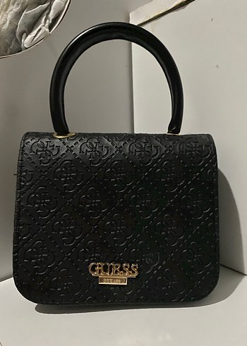 Siyah Deri Desenli Kadın Çanta - Görsel 3