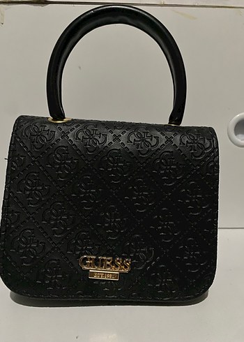 Siyah Deri Desenli Kadın Çanta - Görsel 2