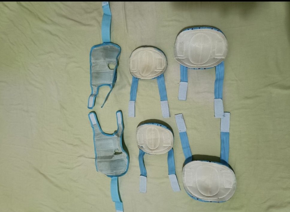 Mavi Renkli Sentetik Kumaş Motosiklet Bisiklet Dizlikleri - Görsel 2