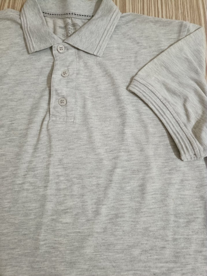 Gri Kısa Kollu Erkek Polo Tişört - Görsel 3