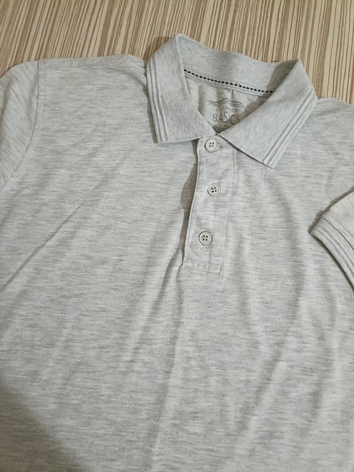 Gri Kısa Kollu Erkek Polo Tişört - Görsel 2