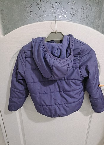 Erkek Çocuk Mor Düğmeli Mont - Görsel 4