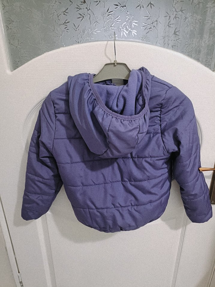 Erkek Çocuk Mor Düğmeli Mont - Görsel 4