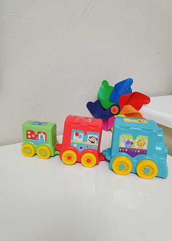 Renkli Oyuncak Tren Seti - Görsel 3