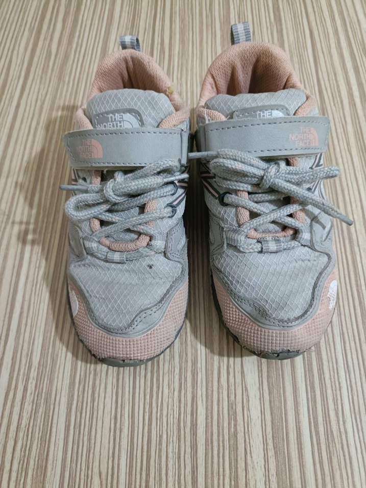 Kız Çocuk Gri Bej Spor Ayakkabı Velcro - Görsel 2