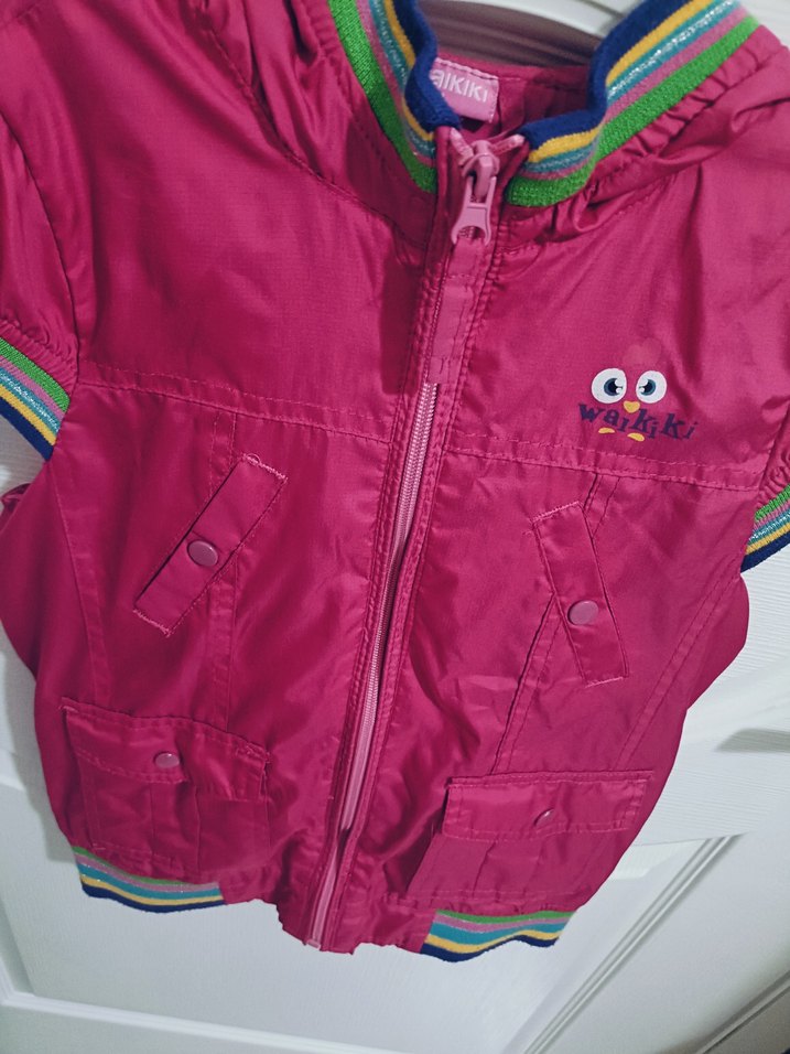 Kız Çocuk Fermuarlı Kısa Kollu Yelek - Görsel 2