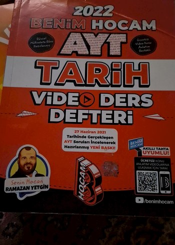 2022 Benim Hocam AYT Tarih Video Ders Defteri