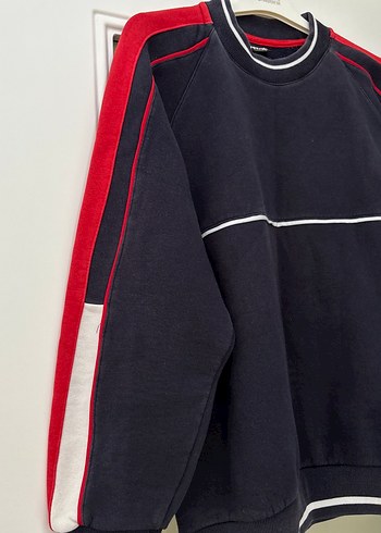 Diğer Koyu Kırmızı Erkek Sweatshirt, Bisiklet Yaka