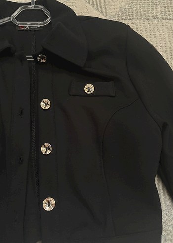Trendyol & Milla Düğmeli Siyah Kadın Denim Ceket