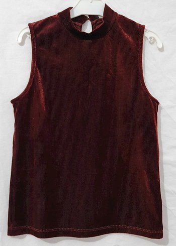 Bordo Kadife Kadın Bluz