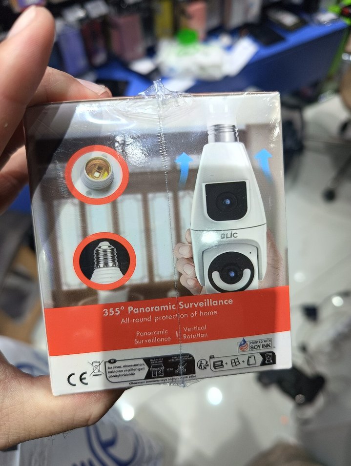 Blic Wi-Fi Çift Lens Ampul Kamera 4MP Beyaz - Görsel 2