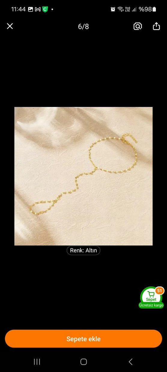 Altın Renk Zincir Detaylı Şahmeran - Görsel 4