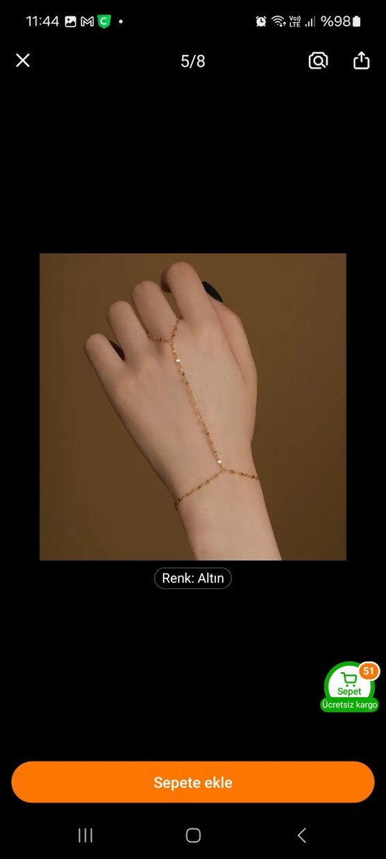 Altın Renk Zincir Detaylı Şahmeran - Görsel 5