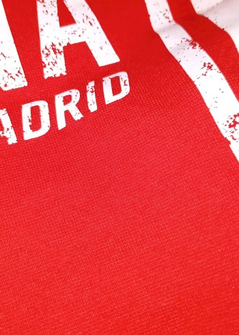 kırmızı baskılı straplez crop - Görsel 3