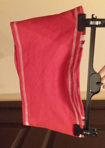 kırmızı baskılı straplez crop - Görsel 2