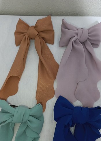 Beden çeşitli Renk Pastel Renkli Kadın Fiyonk Saç Aksesuarları