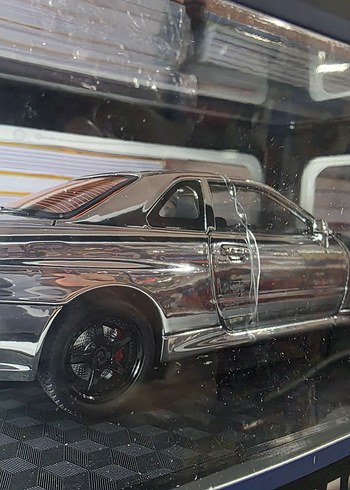Nissan Skvline Gtr 1:24 Model Araba Parlak Gri - Görsel 9