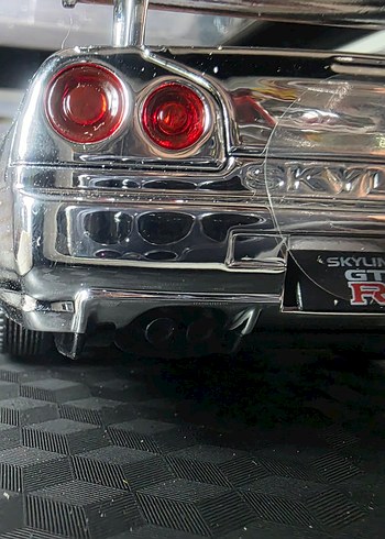 Nissan Skvline Gtr 1:24 Model Araba Parlak Gri - Görsel 6