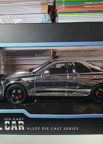 Nissan Skvline Gtr 1:24 Model Araba Parlak Gri - Görsel 2