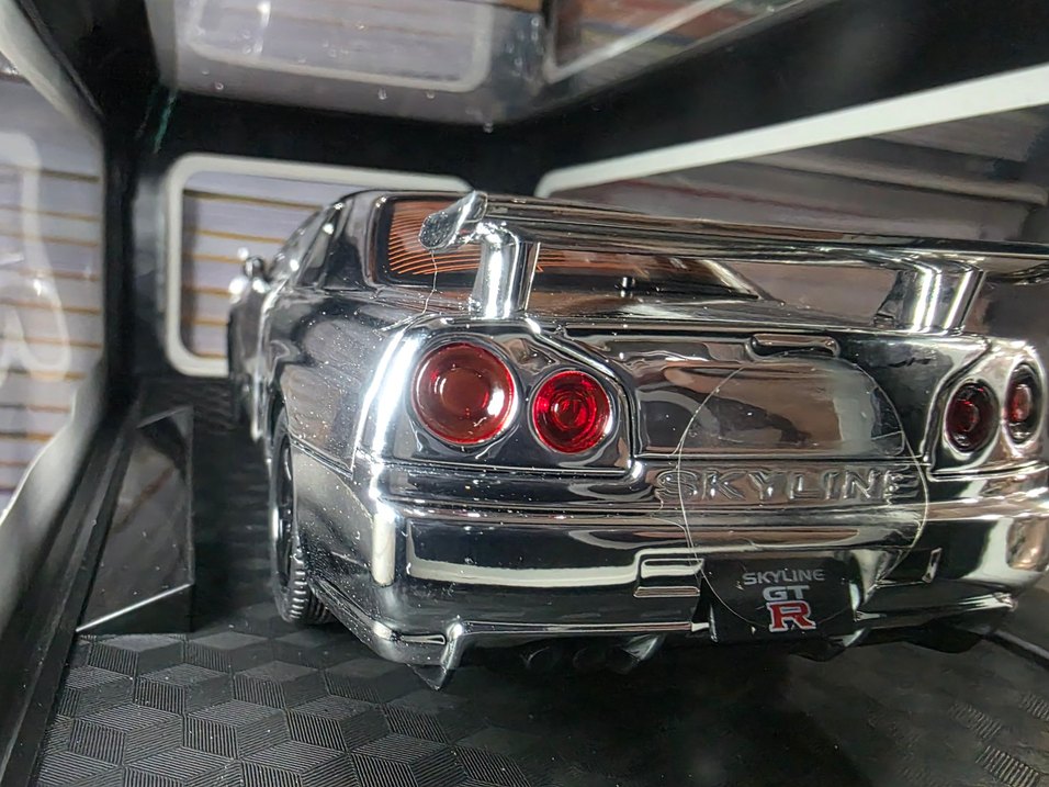 Nissan Skvline Gtr 1:24 Model Araba Parlak Gri - Görsel 5