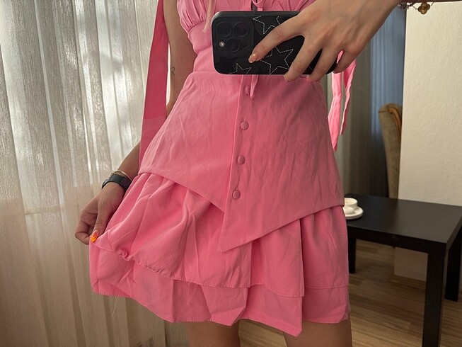 s Beden pembe Renk Pembe elbise