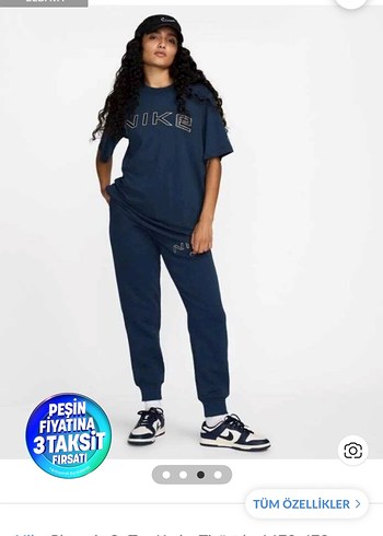 Lacivert Nike Baskılı Kadın Tişört - Görsel 2