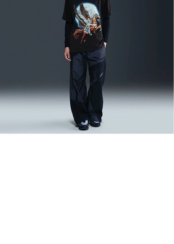 Siyah Baskılı Oversize Tişört Nike - Görsel 3