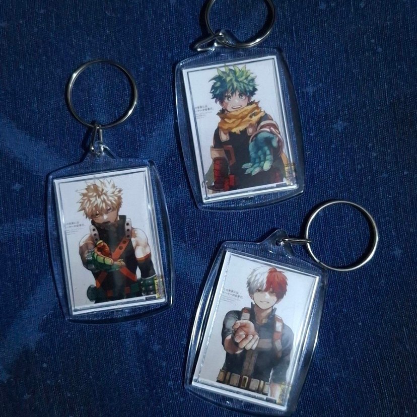 Punk Tarzı Püsküllü Mavi Anahtarlık - Görsel 2