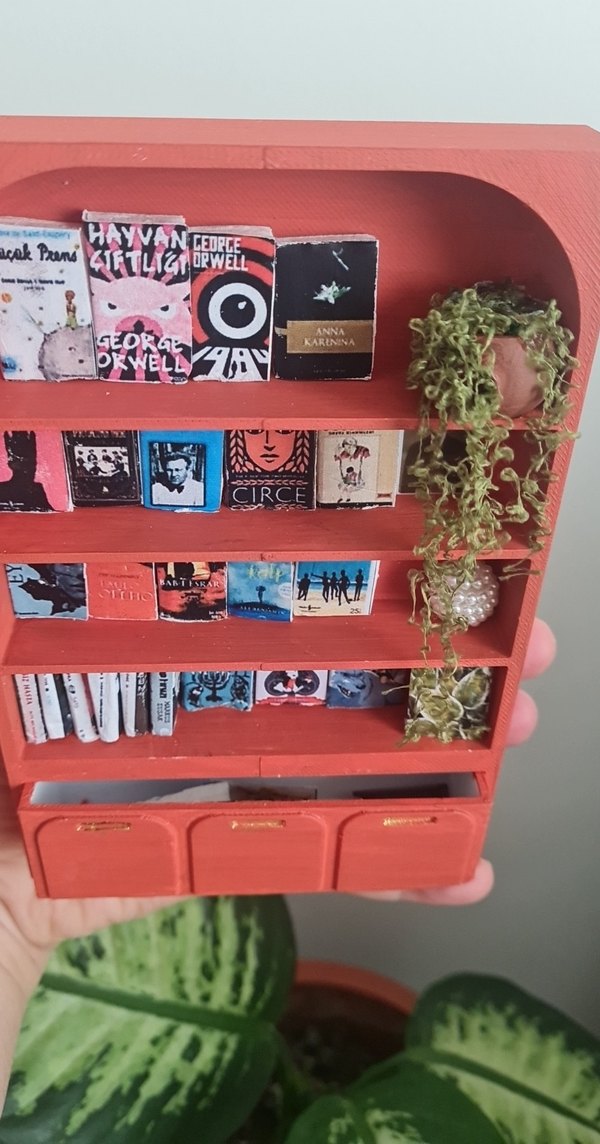 Turuncu minyatür kitaplık - Görsel 3