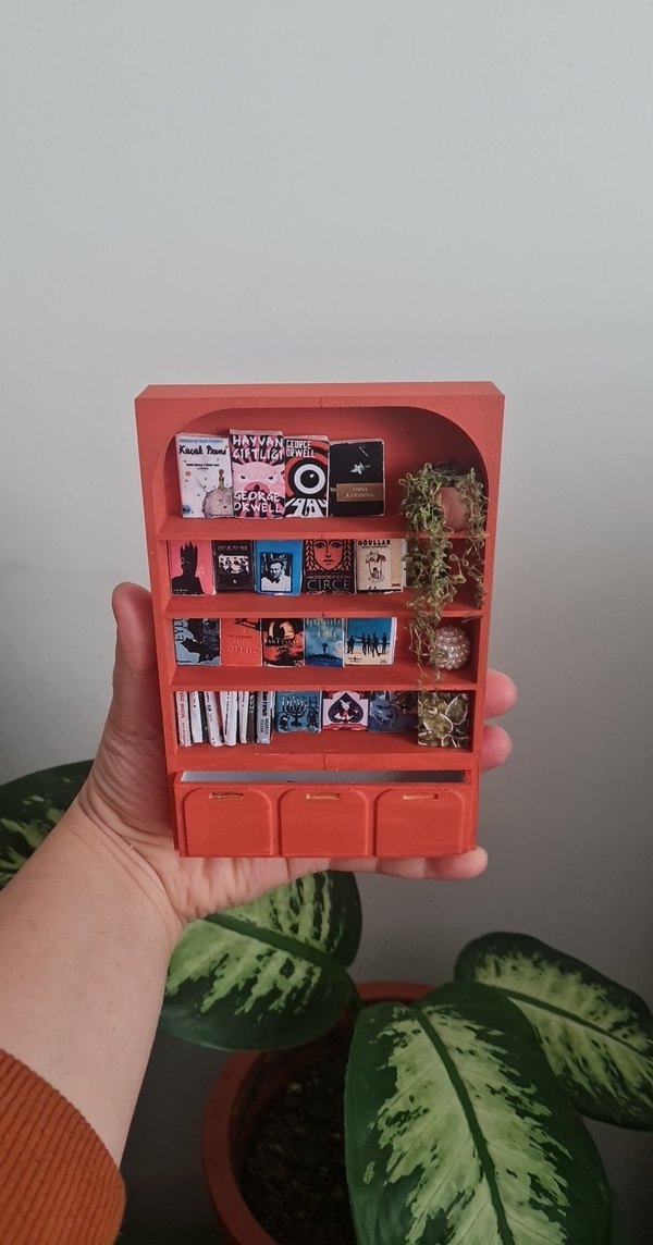 Turuncu minyatür kitaplık - Görsel 5