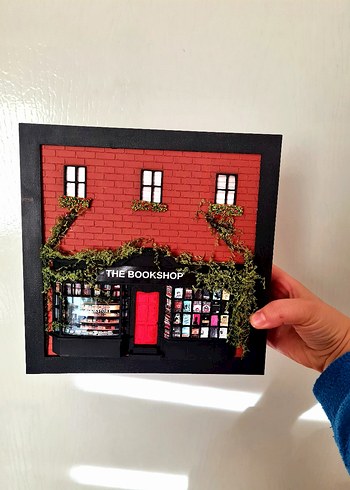 bookshop kitapçı 3D çerçeve - Görsel 2