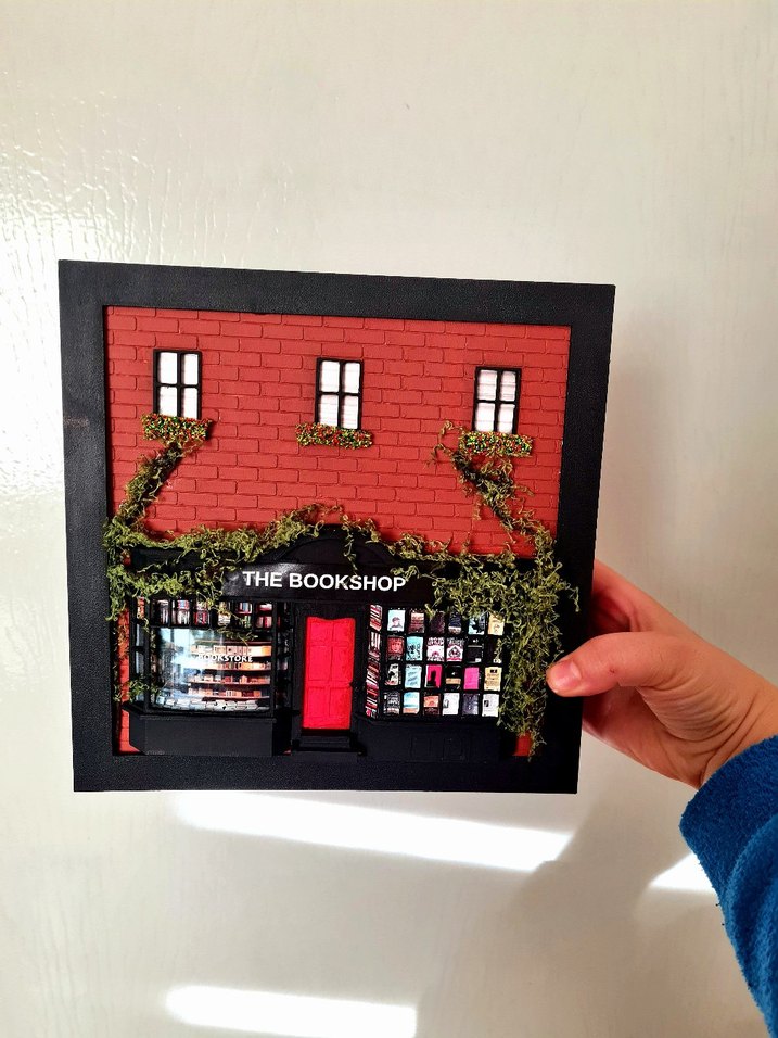 bookshop kitapçı 3D çerçeve - Görsel 2