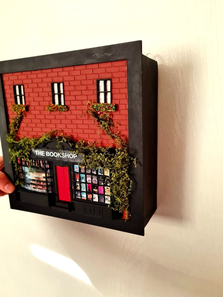 bookshop kitapçı 3D çerçeve - Görsel 4