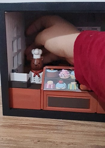 minyatür ayıcık kafe diorama tasarım - Görsel 3