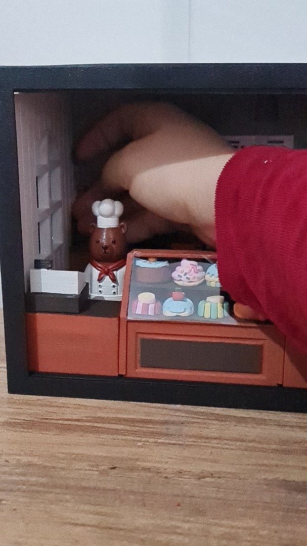 minyatür ayıcık kafe diorama tasarım - Görsel 3