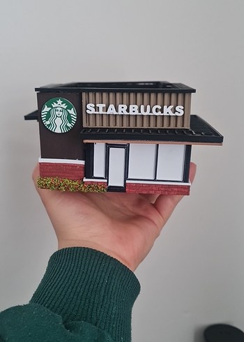Kahverengi Starbucks Model Kiti/ diorama model/garaj - Görsel 2