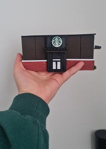 Kahverengi Starbucks Model Kiti/ diorama model/garaj - Görsel 3