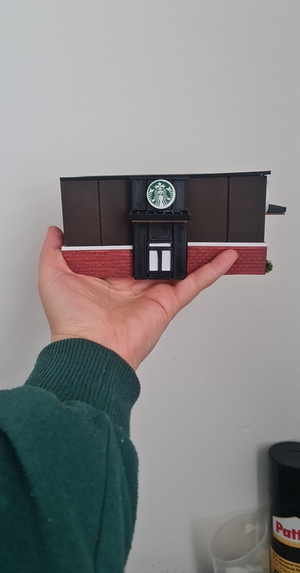 Kahverengi Starbucks Model Kiti/ diorama model/garaj - Görsel 3