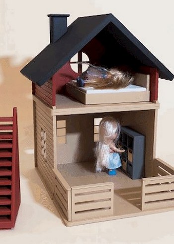 Barbie oyuncak bebek evi 2 katlı dollhouse