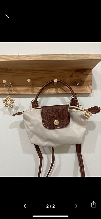 Longchamp Mini bej çanta