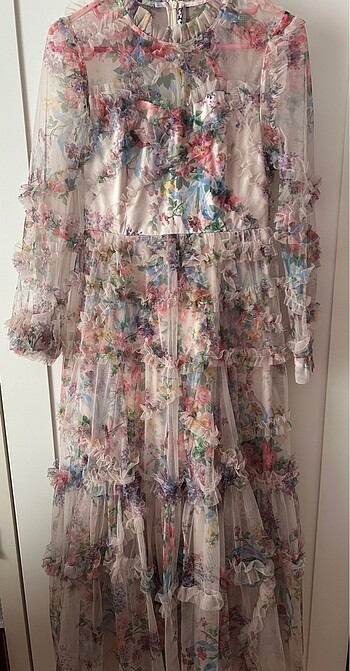 m Beden çeşitli Renk Bliss atelier çiçekli pembe elbise