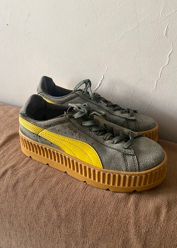 39 Beden sarı Renk Puma Sarı Platform Topuklu Kadın Spor Ayakkabı