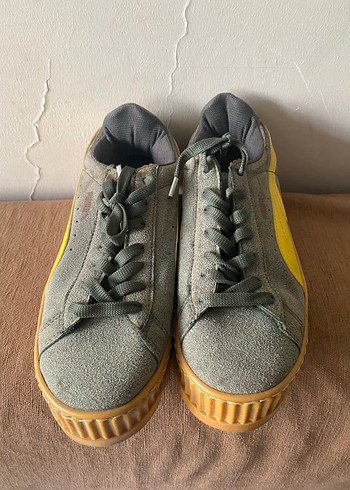 39 Beden Puma Sarı Platform Topuklu Kadın Spor Ayakkabı