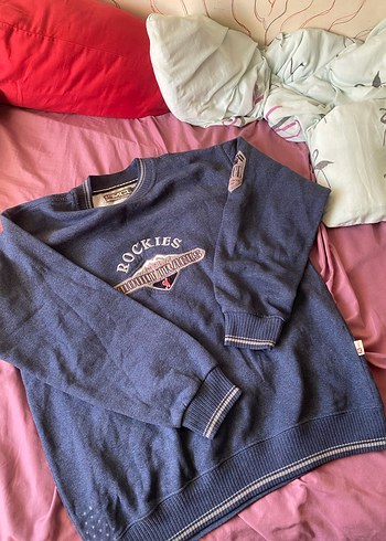 Gri Triko Erkek Sweatshirt, Bisiklet Yaka, Salaş Kesim - Görsel 2